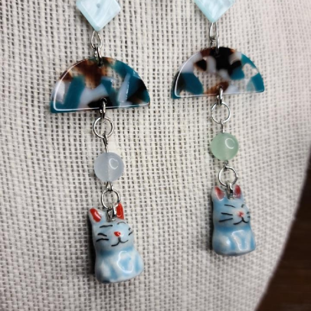 Handmade Ceramic Trendy Earrings